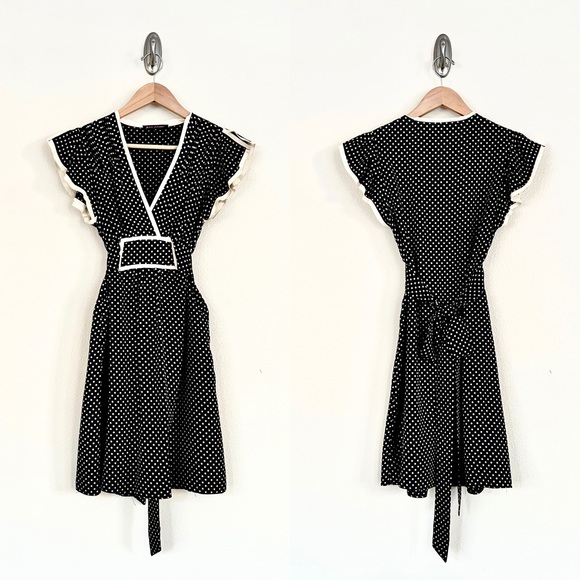 betsey johnson black polka dot dress Vintage Betsey Johnson Black Lace & Tulle Embroidered Evening Dress – Modig